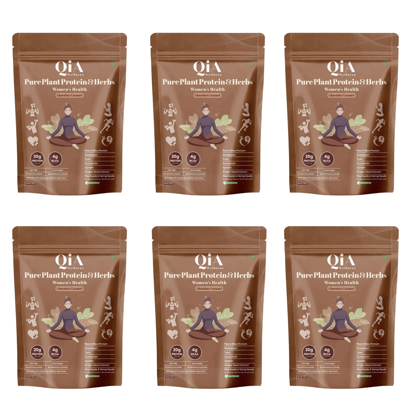 Superfood Plant Protein for Women | Chocolate Caramel - Qia Wellness