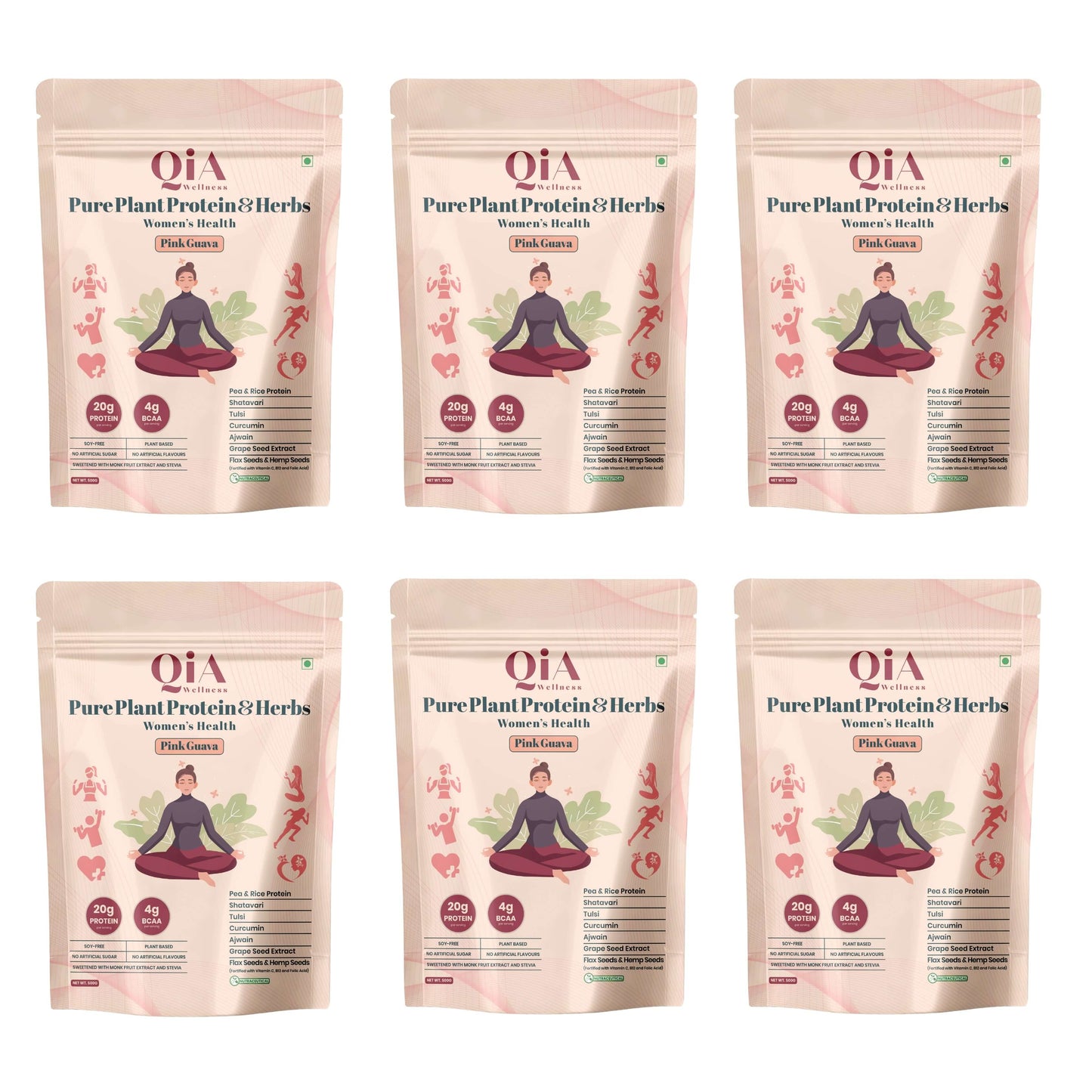 Superfood Plant Protein for Women | Pink Guava - Qia Wellness