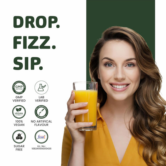 Liver Detox Fizzy Tabs | Vegan | Superherbs | Vitamin B9 | Vitamin B12 | No Added Sugar - Qia Wellness