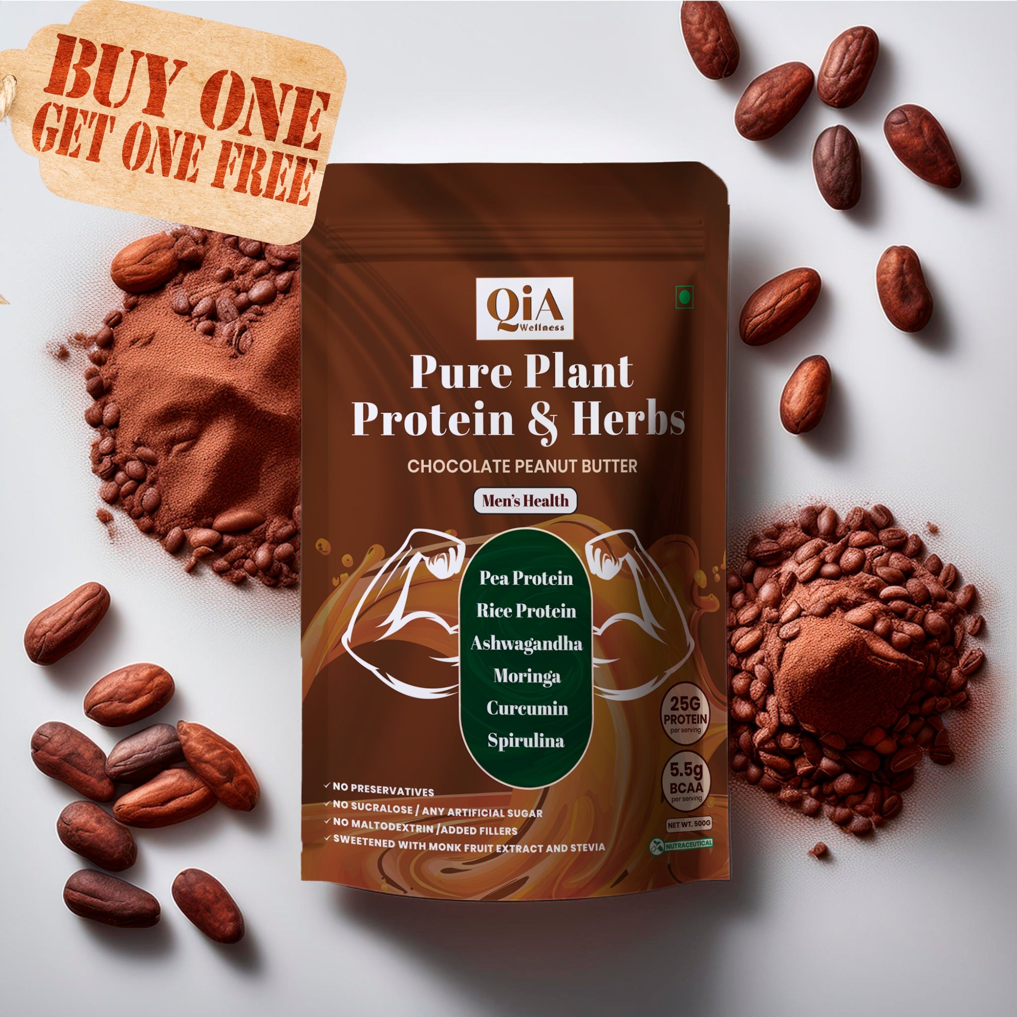 Superfood Plant Protein for Men | Chocolate Peanut Butter Flavor