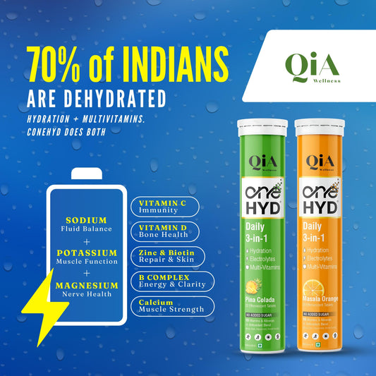 OneHyd – Instant Hydration & Multi Vitamins Fizzy tabs. Zero sugar - Qia Wellness