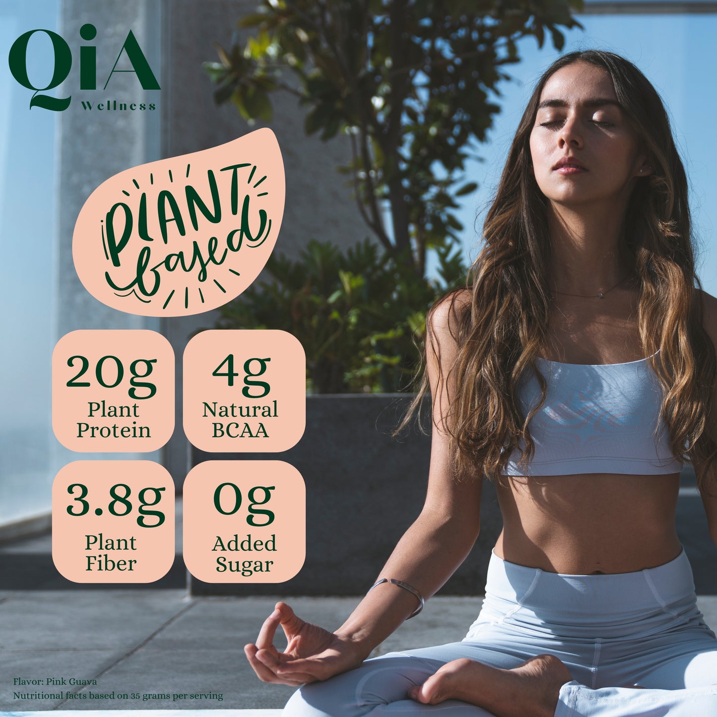 Superfood Plant Protein for Women | Pink Guava - Qia Wellness
