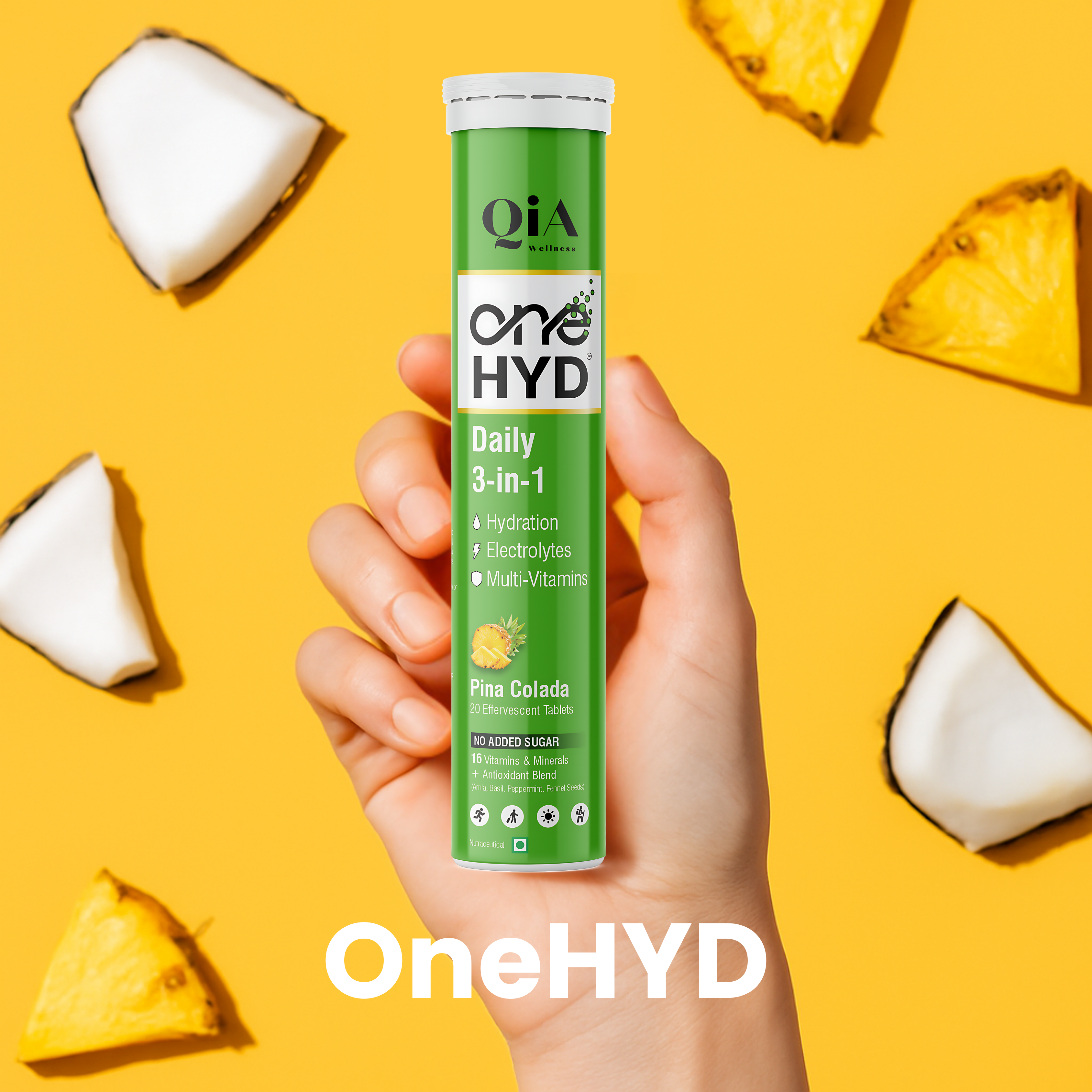 OneHyd –  Instant Hydration &amp; Multi Vitamins Fizzy tabs. Zero sugar