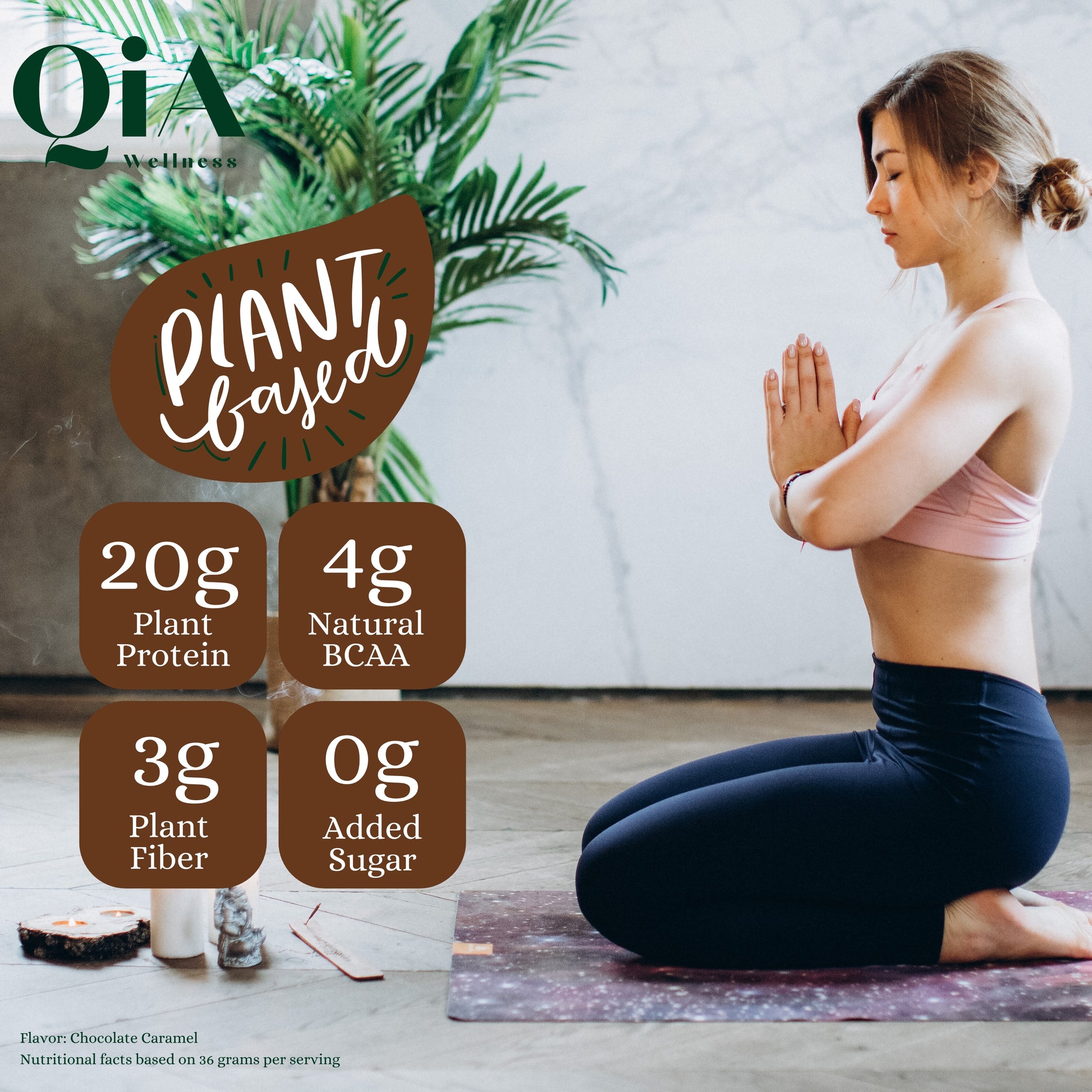 Superfood Plant Protein for Women | Chocolate Caramel - Qia Wellness