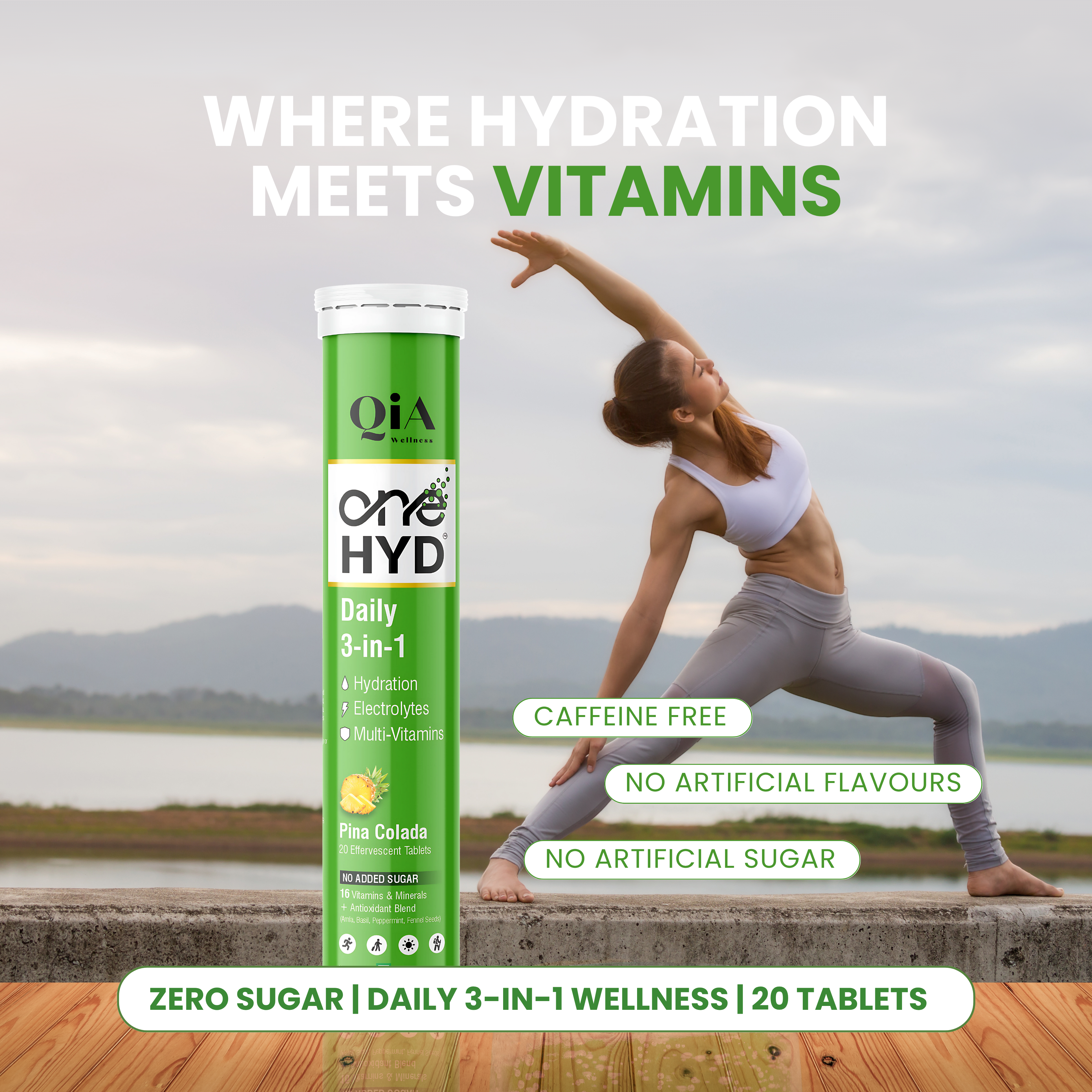 OneHyd –  Instant Hydration &amp; Multi Vitamins Fizzy tabs. Zero sugar