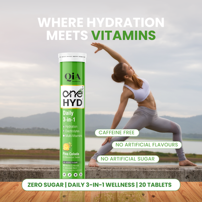 OneHyd –  Instant Hydration &amp; Multi Vitamins Fizzy tabs. Zero sugar