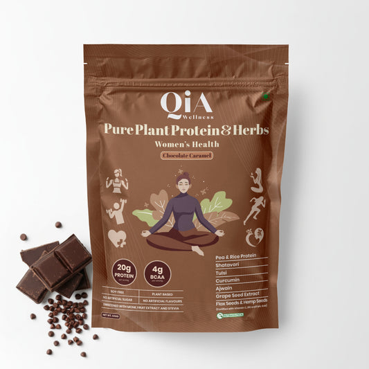 Superfood Plant Protein for Women | Chocolate Caramel - Qia Wellness