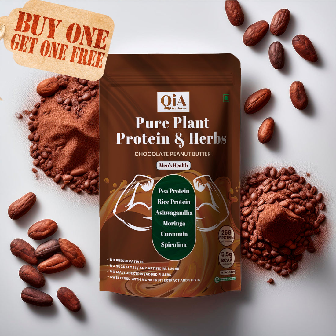 Superfood Plant Protein for Men | Chocolate Peanut Butter Flavor